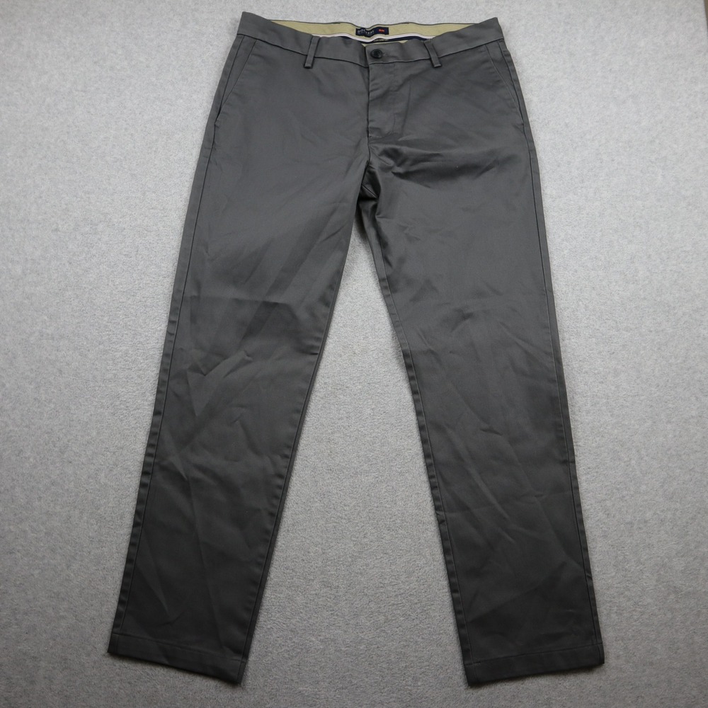 Dockers Slim Fit Pants Mens 35x30 Gray Signature Khaki Flex Comfort Chinos